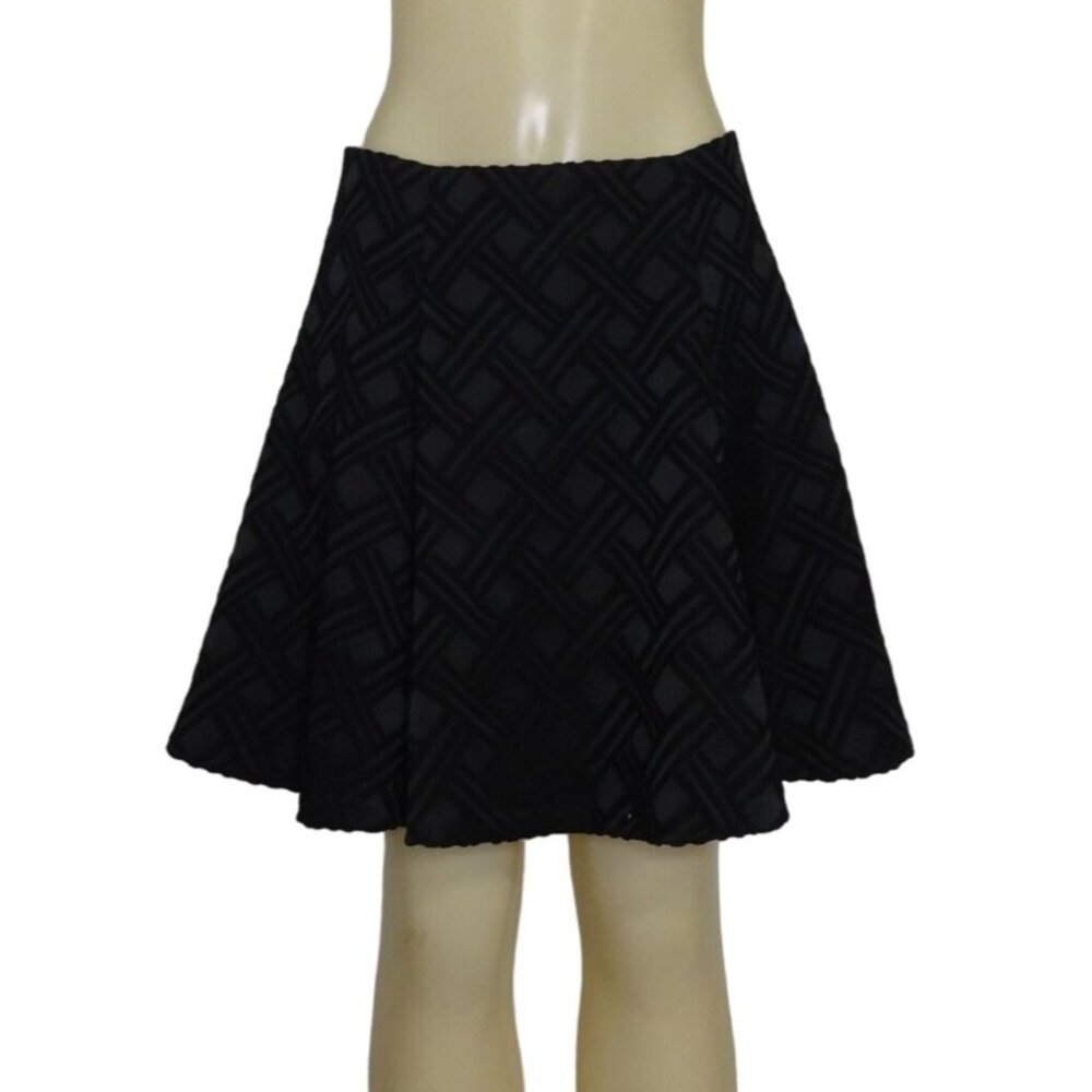 Alice + Olivia Women's  Black A-Line Mini Plaid Skirt Size 10